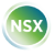 Illustration of a green circle with white font that spell NSX