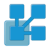 Illustration of a blue web access to server